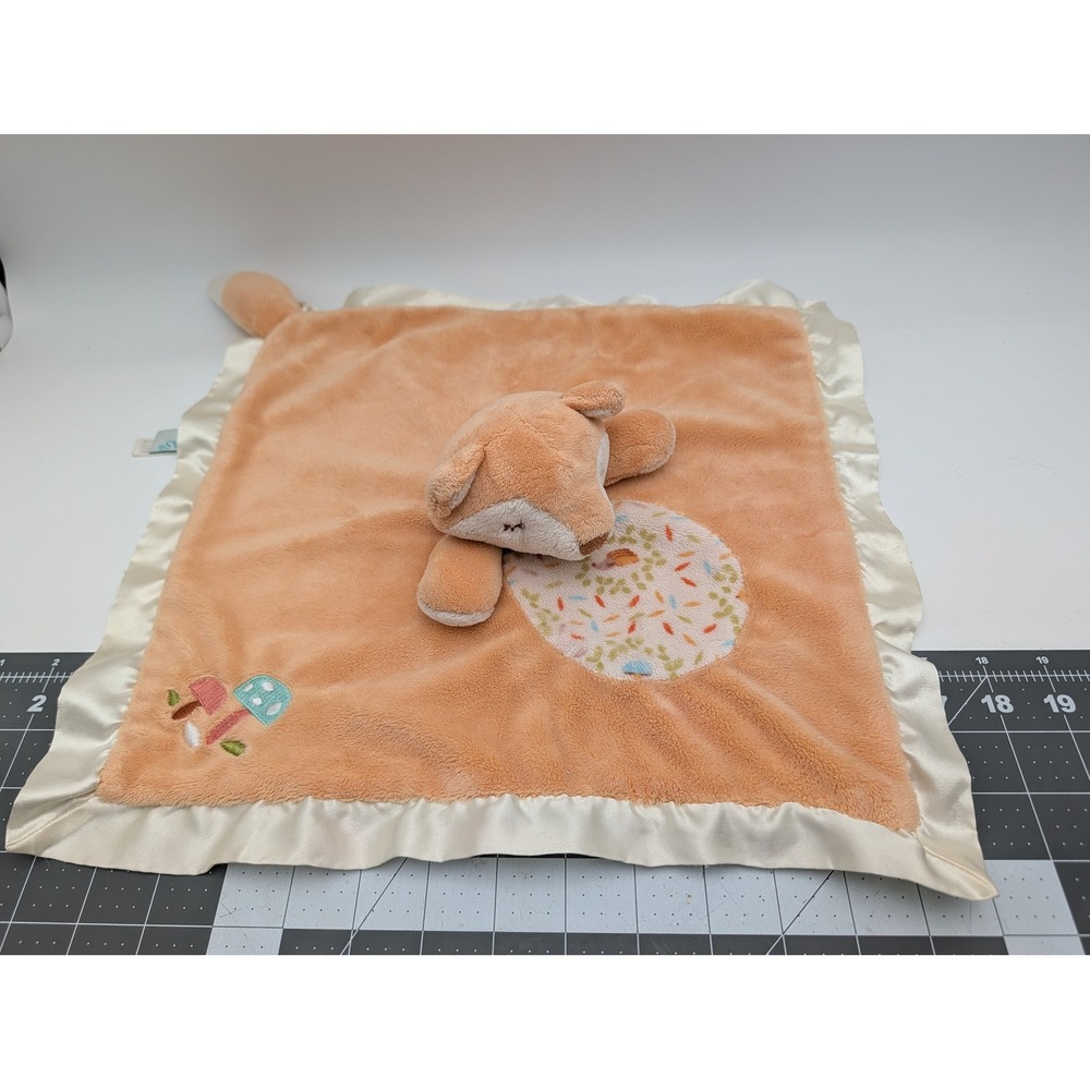 Douglas Baby Fox Lovey Security Blanket Orange Satin‎ Trim Mushroom 1404 2017